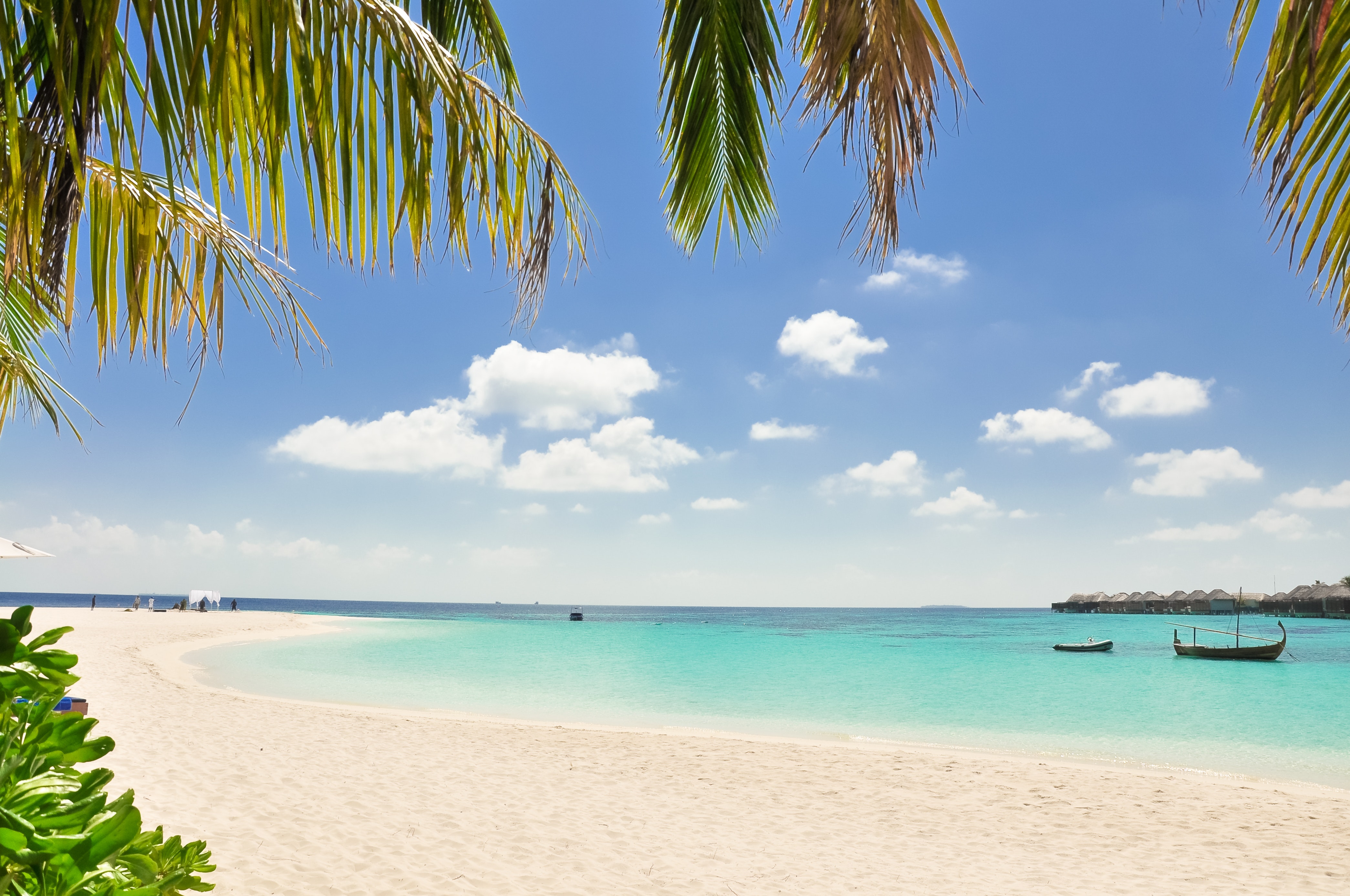 parked boat on beach