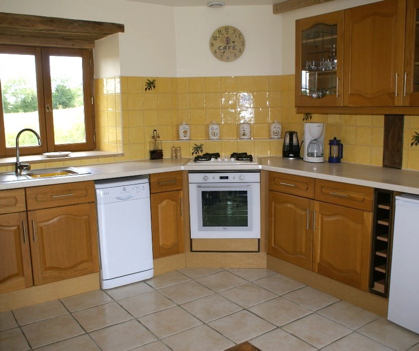 The kitchen at Eco-Gites of Lenault, a holiday cottage in Normandy