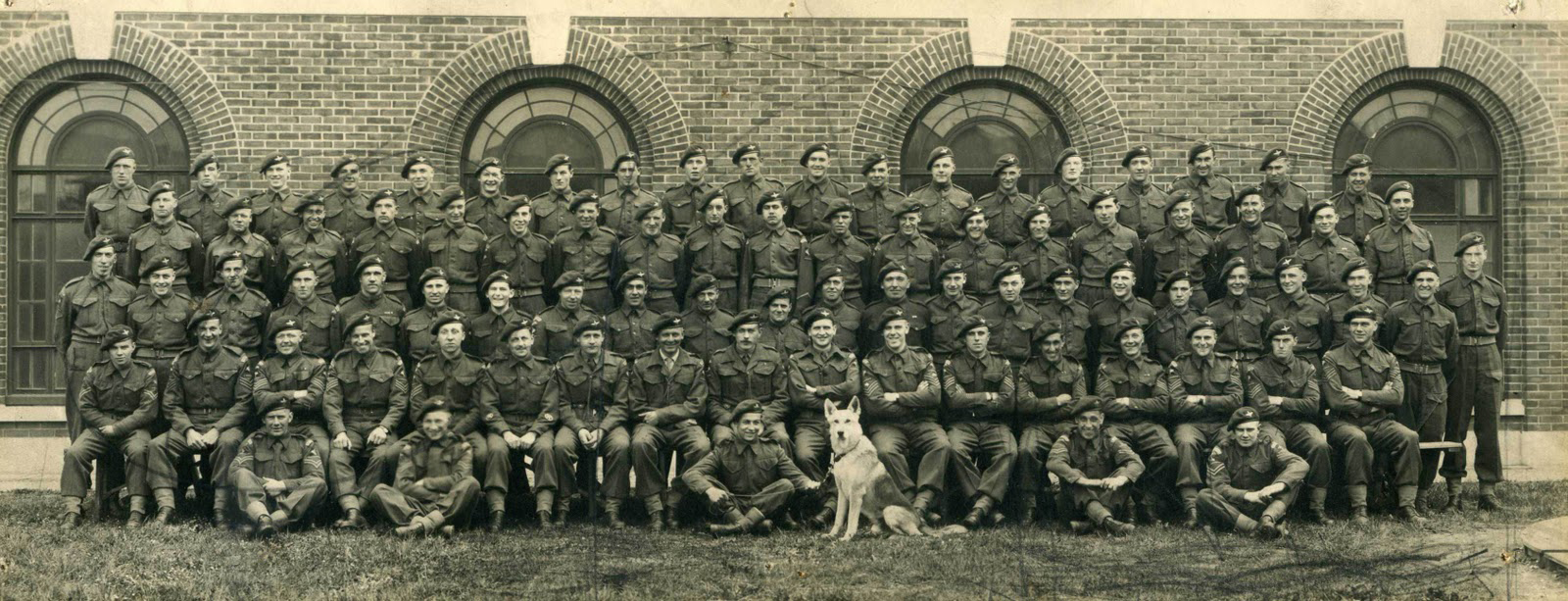 Private Emile Corteil with Glen - company photograph 1944