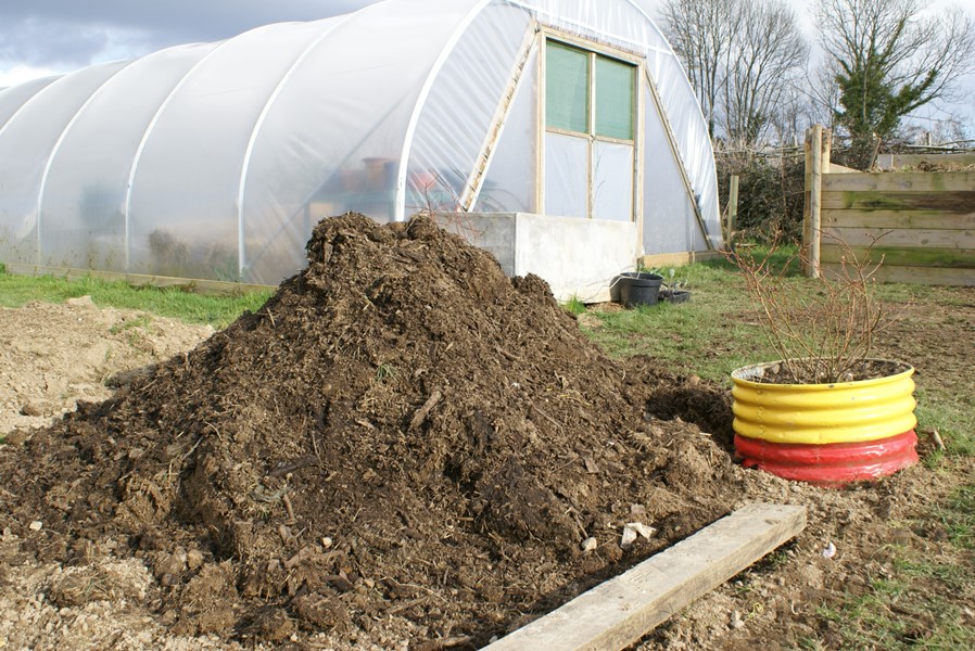 Compost delivery at Eco-Gites of Lenault, Normandy