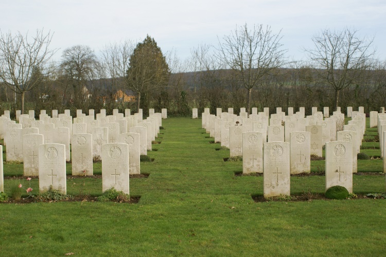 World War 2 cemetery t Saint Charles de Percy, Normandy