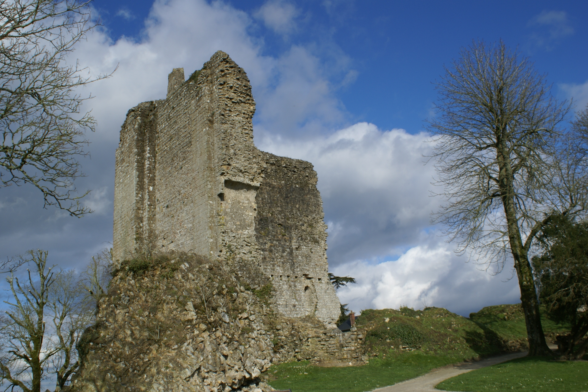 Domfront Castle in Winter