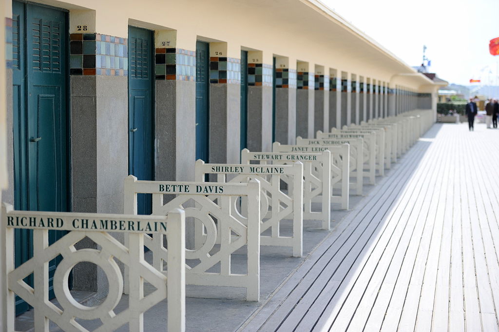 Beach huts at Deauville, Normandy, France