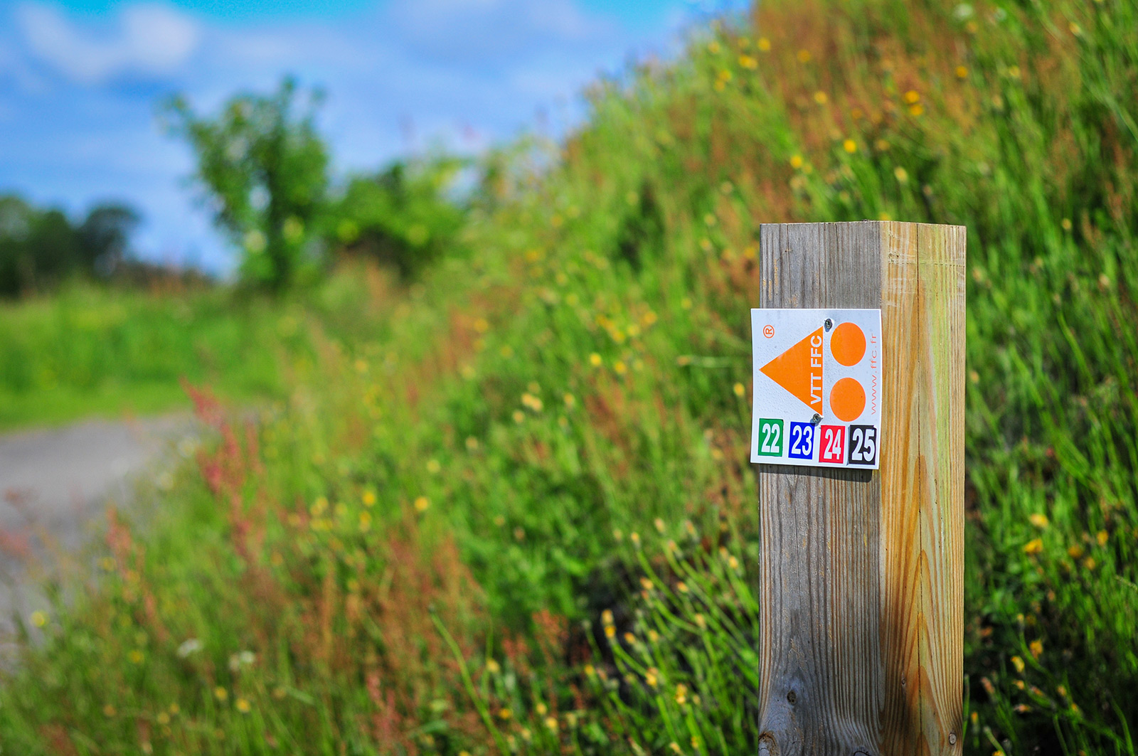 Normandy cycling waymarker