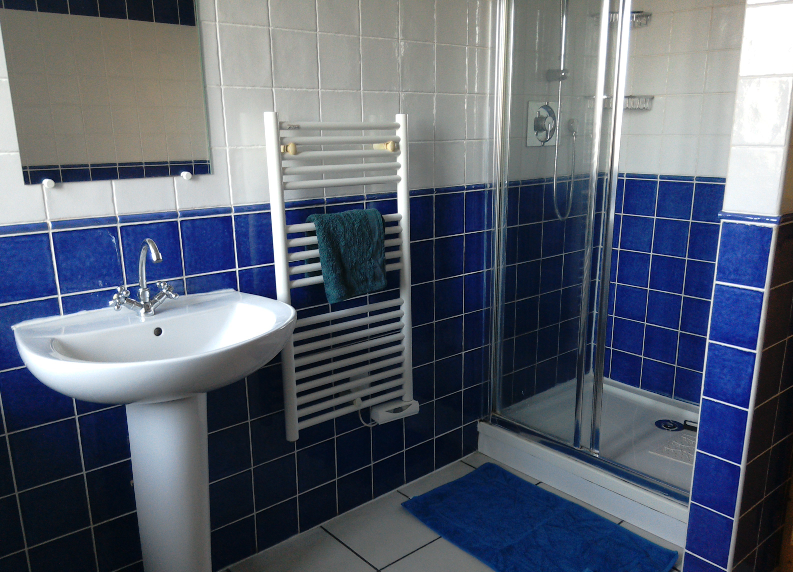 Bathroom with shower at Eco-Gites of Lenault, Normandy, France
