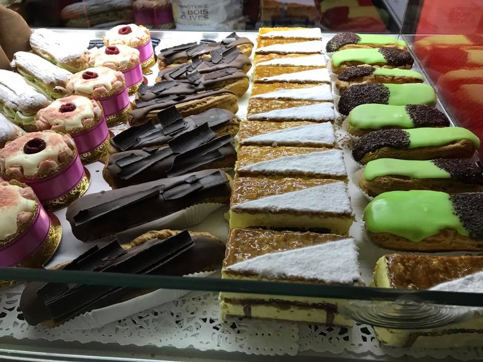 Patisseries at the bakery in Saint Pierre La Vieille