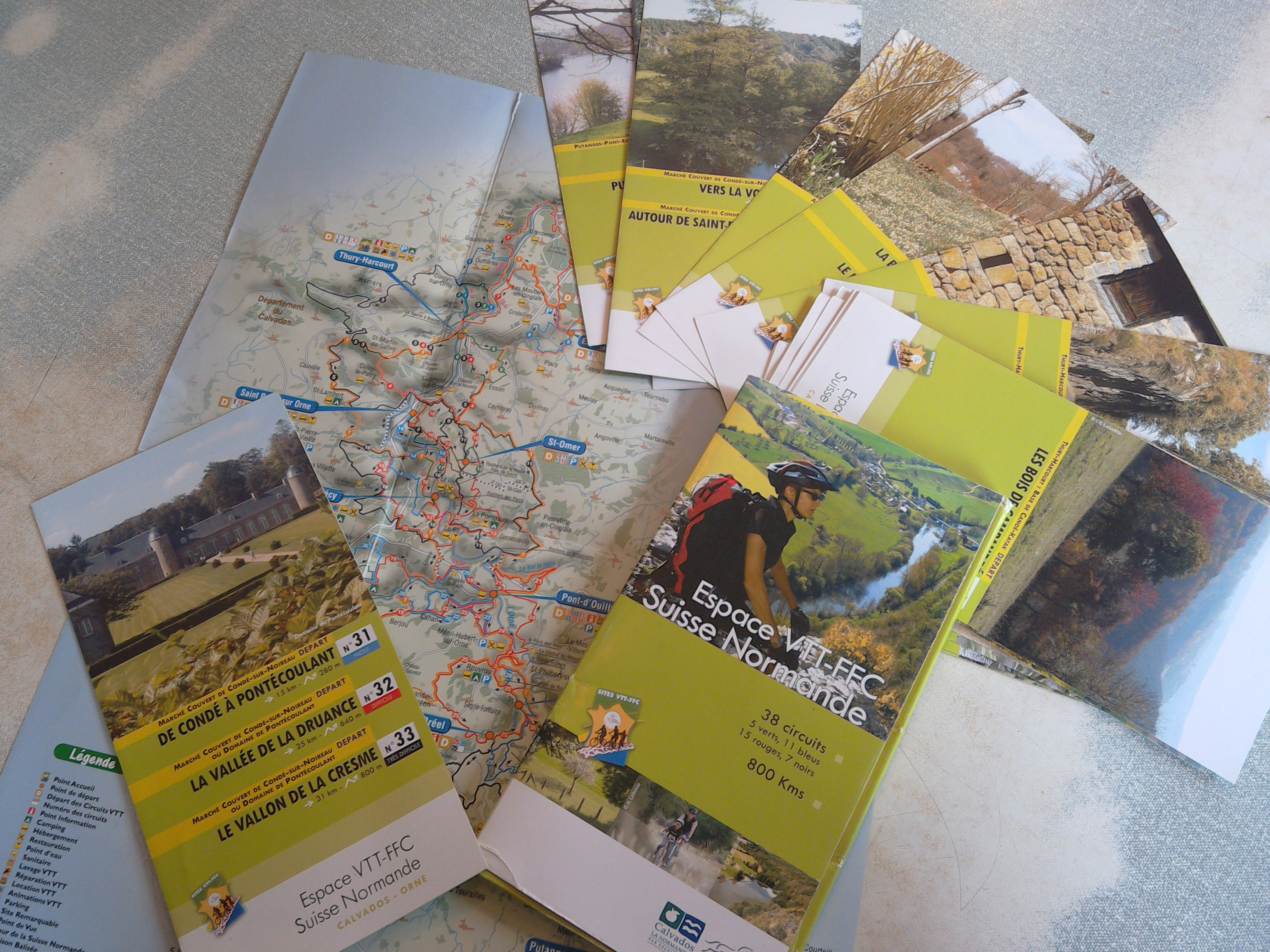 Swiss Normandy cycling leaflets - Espace VTT-FFC Suisse Normande