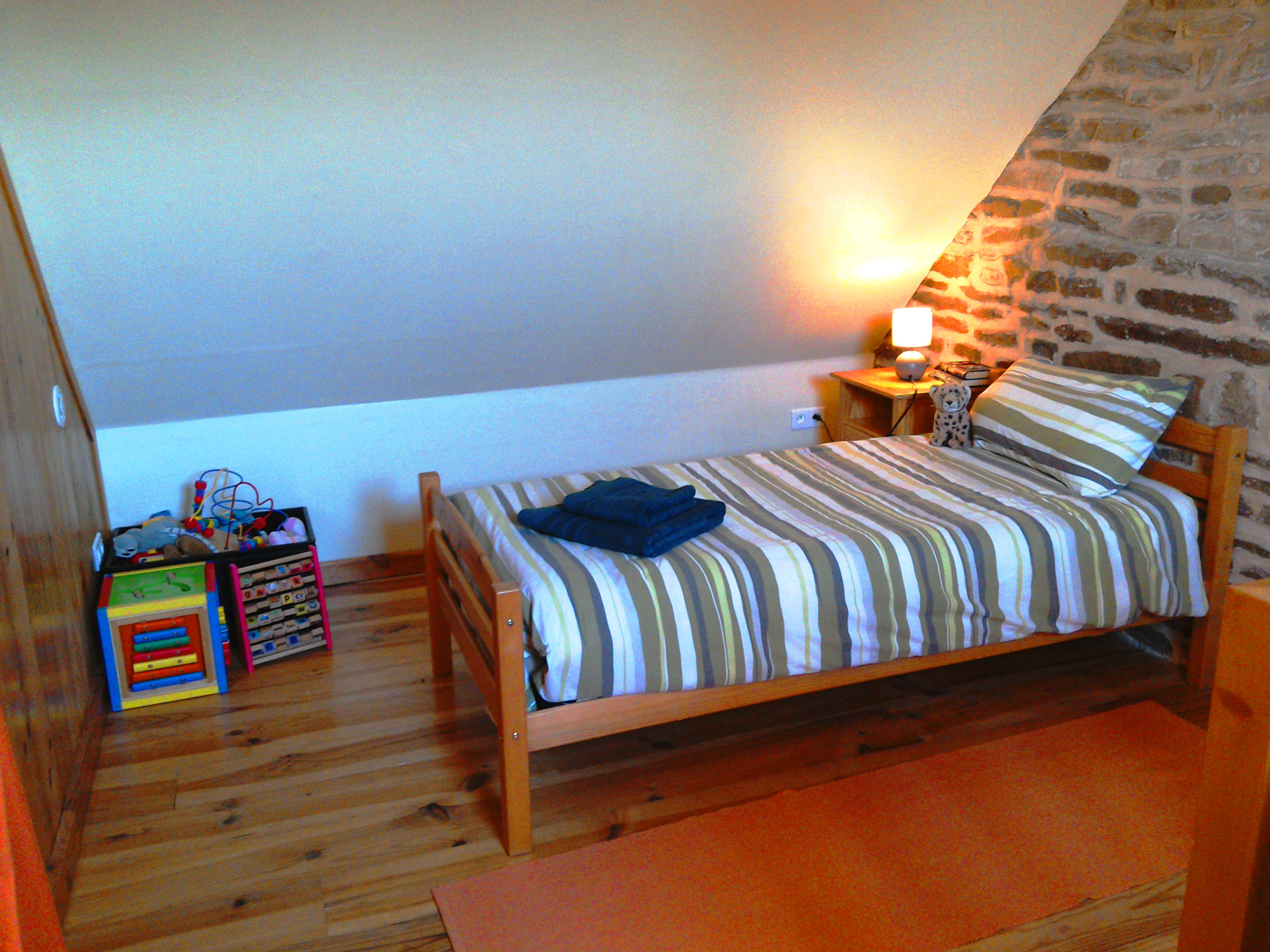 Mezzanine Bedroom at Eco-Gites of Lenault, NOrmandy