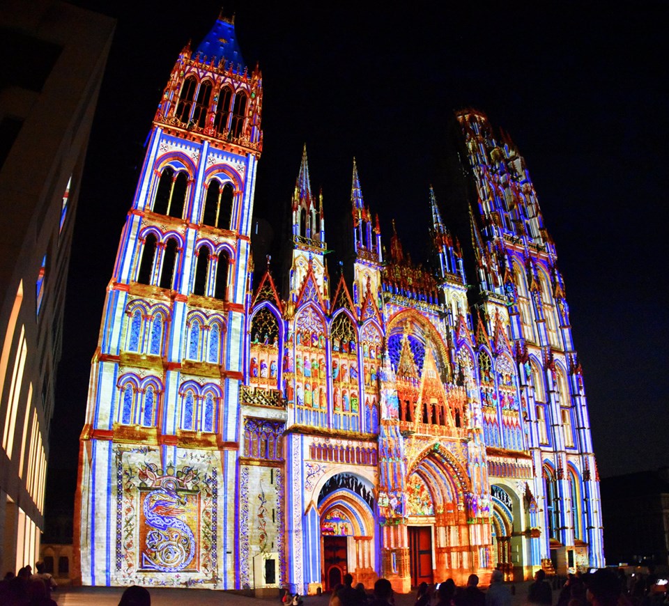 Rouen Cathedral Light Show
