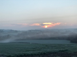 Misty Morning Sunrise