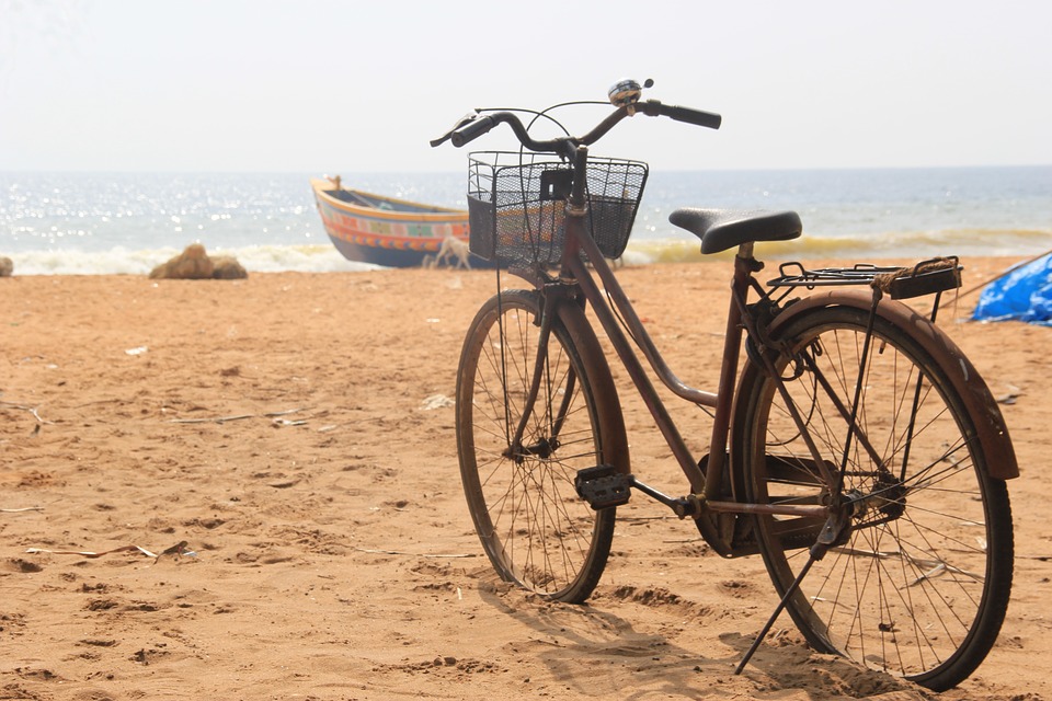 bike on beach