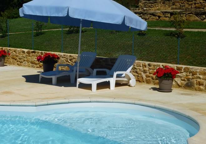 Our pool for gites near Sarlat and Lascaux