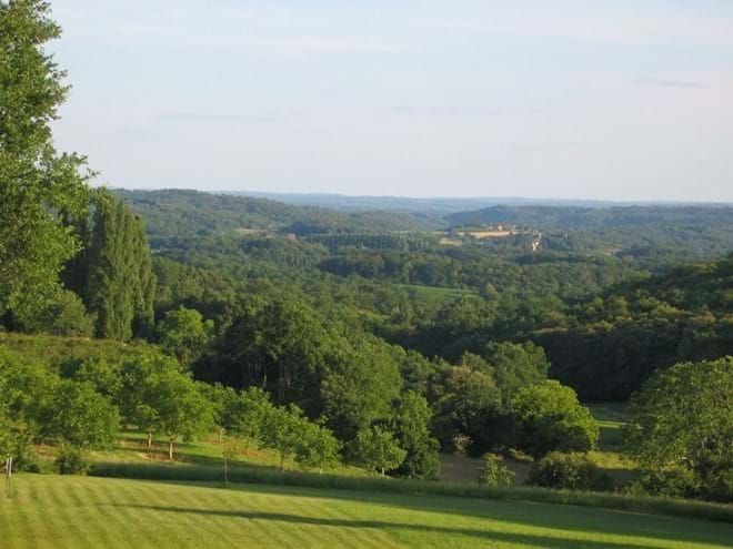 view from the gite of Dordogne towards Sarlat