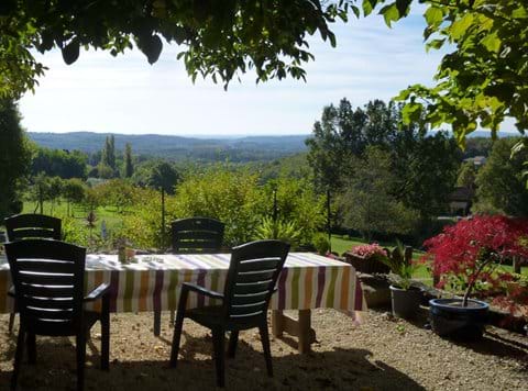 an idyllic setting for dinner looking over the Dordogne towards Sarlat