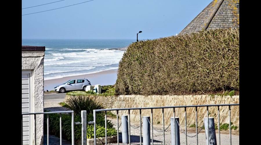 View of Fistral beach from patio