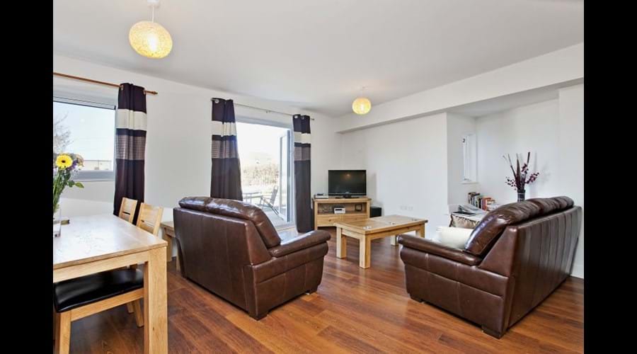 Lounge and doors to outside