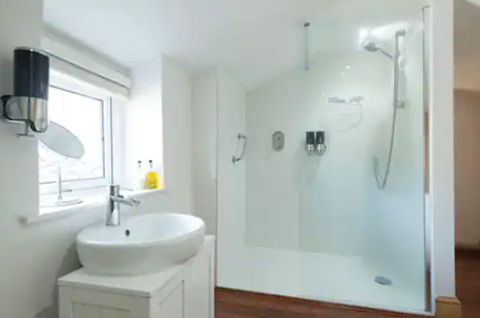 Bathroom showing shower