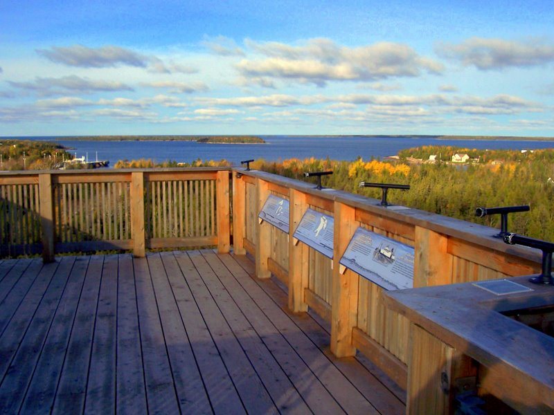 The view from the top of the observation tower is spectacular in all directions. 