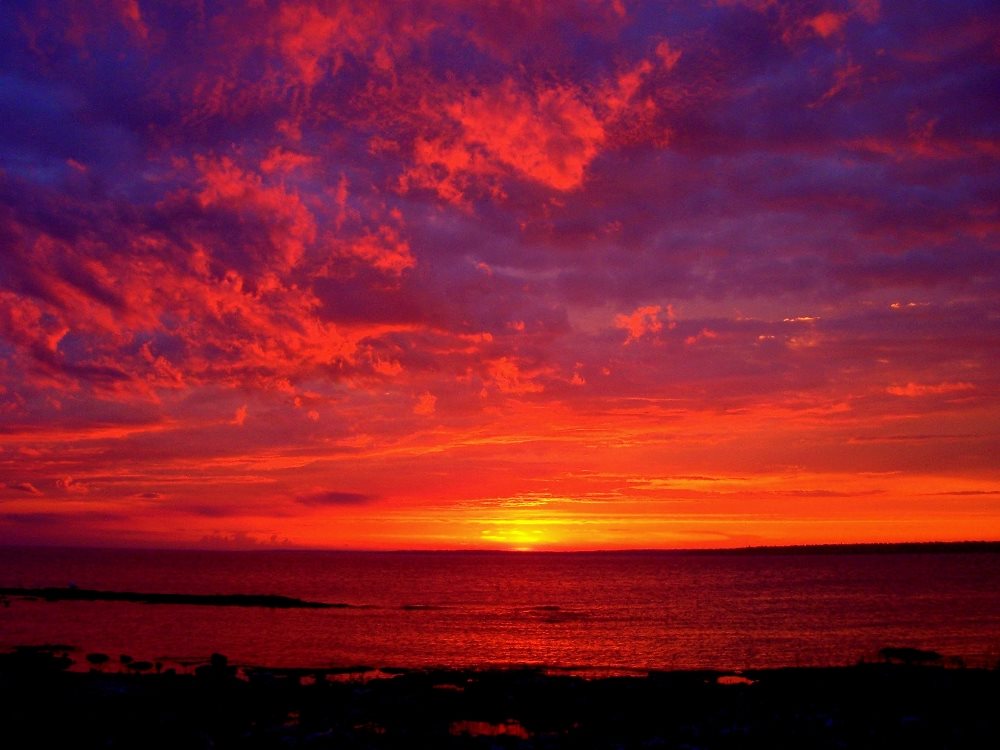 Watching the setting sun from the lake Huron shoreline can be a wonderful way to end the day.