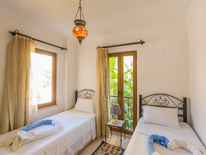 Twin Bedroom with Garden Views