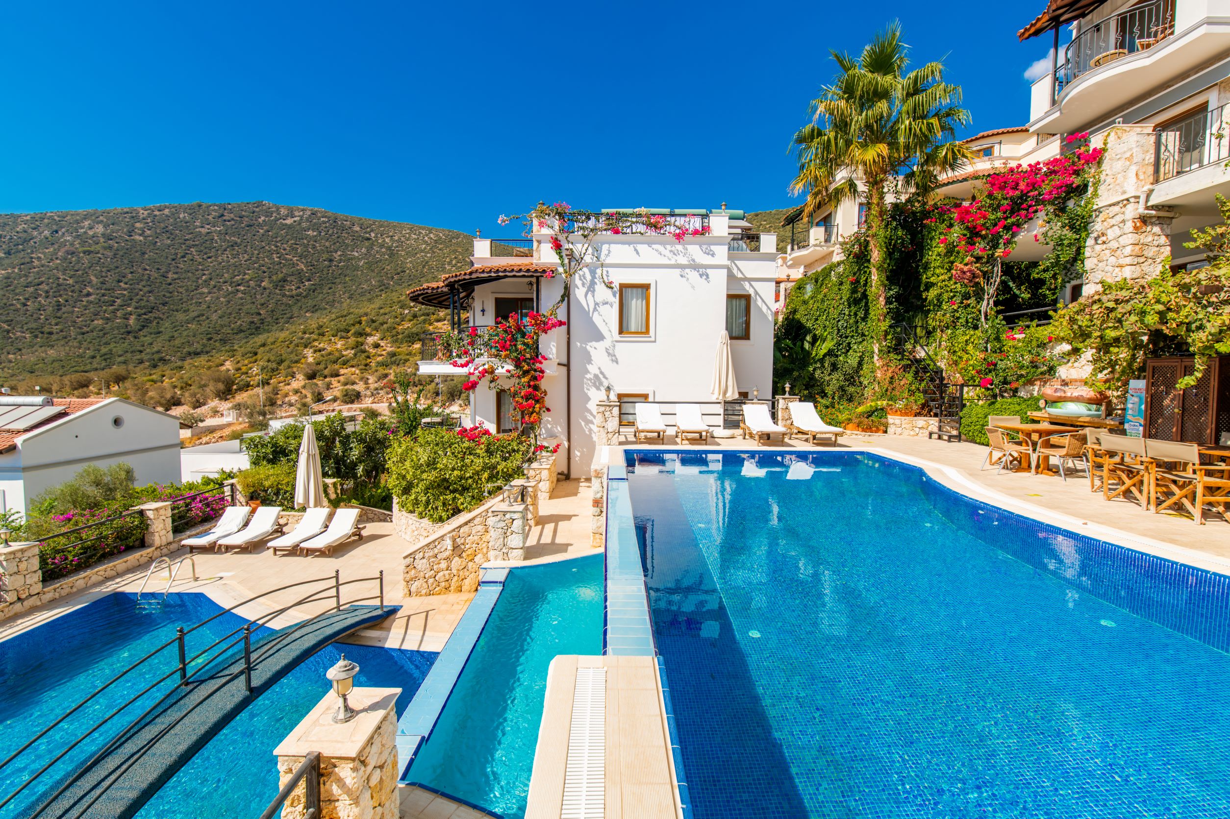 Top & Bottom Pools with Sun Loungers