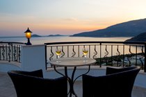 Kalamar Meltem Apartments Roof Terrace at Sunset