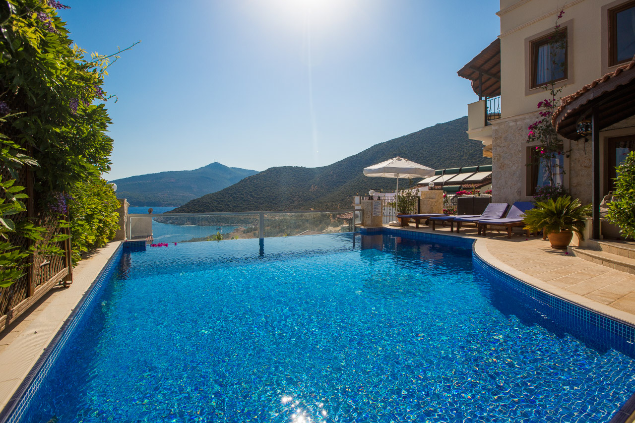 Salt Water Infinity Pool with Panoramic Sea Views