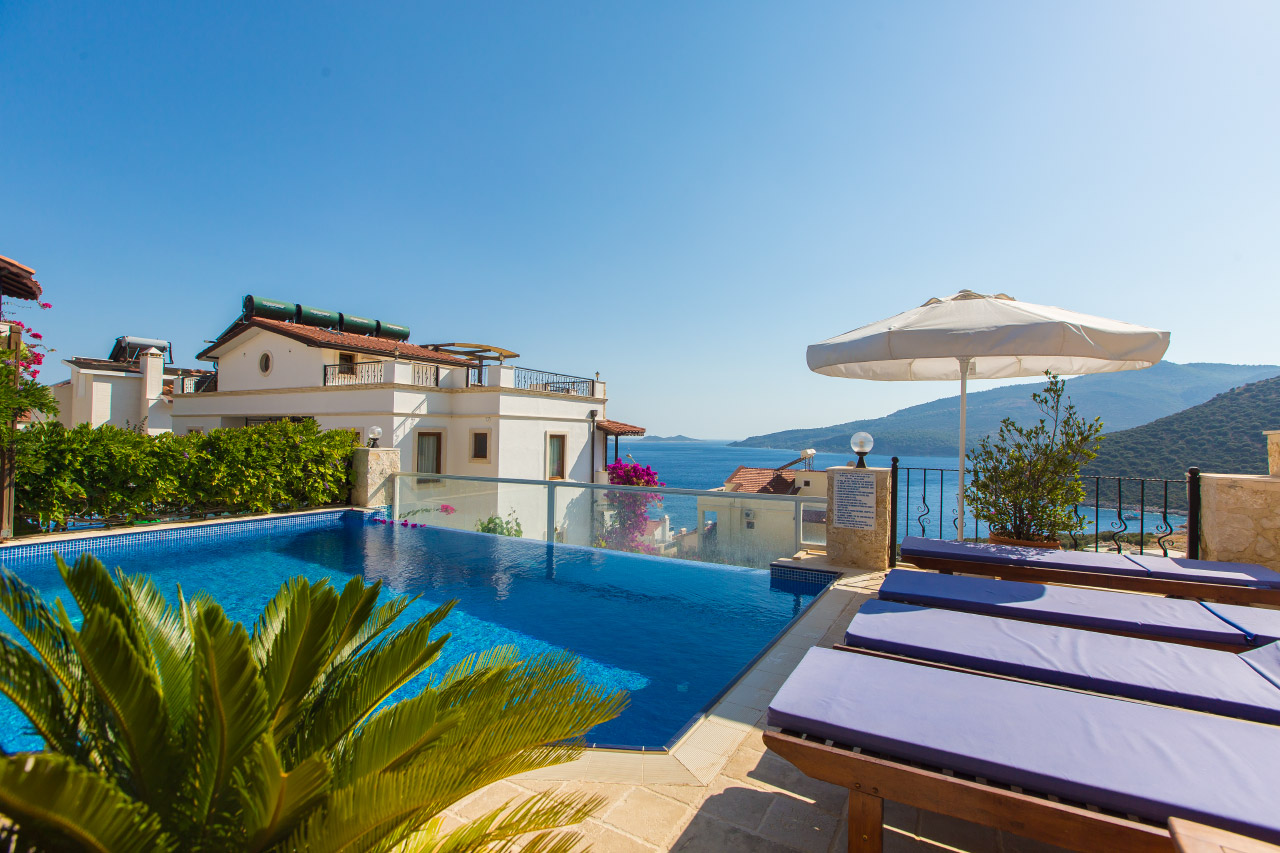 Salt Water Infinity Pool with Panoramic Sea Views