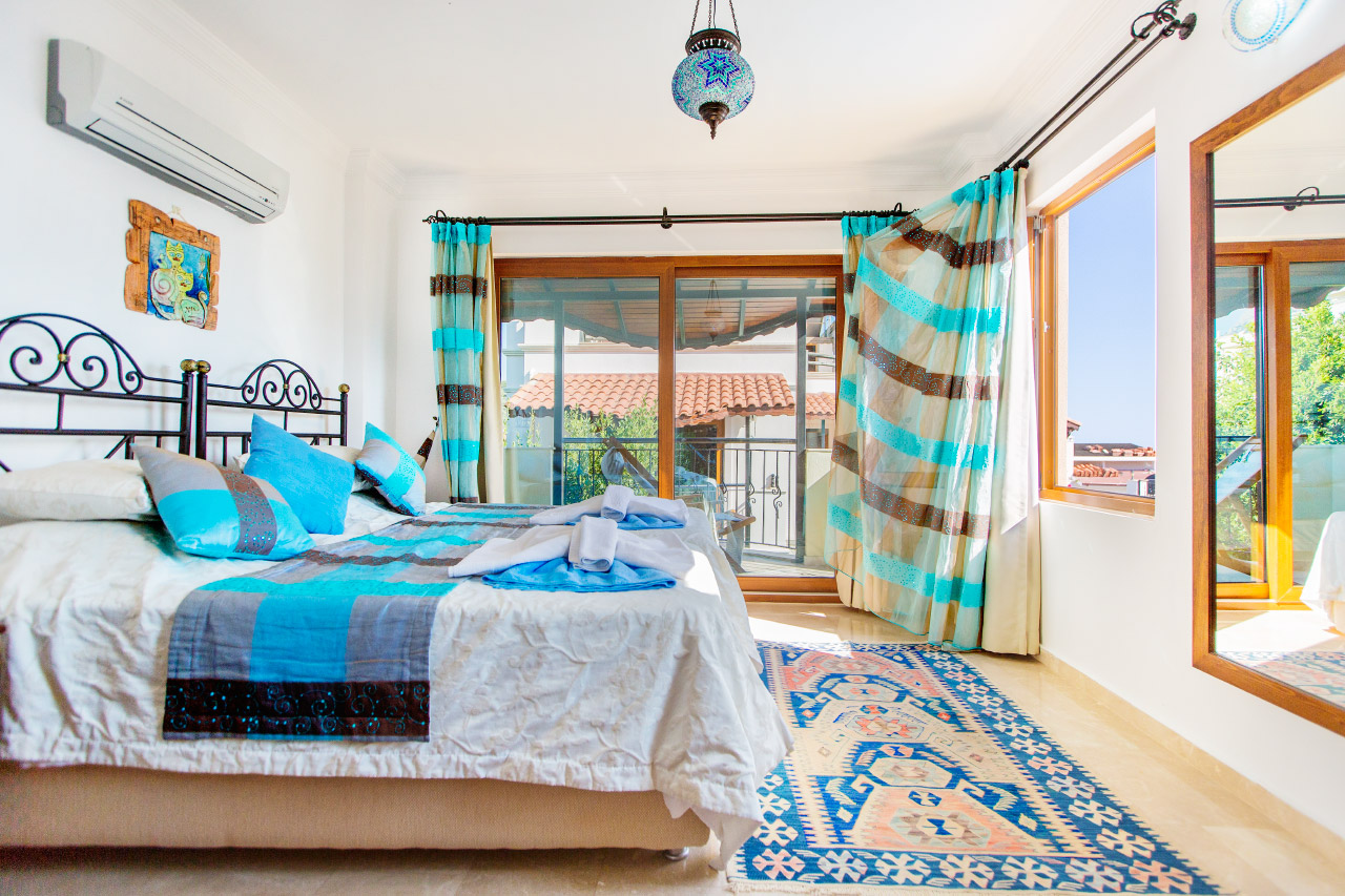 Bedroom with Private Balcony and Sea Views