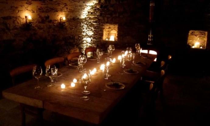 Villa Rustica vaulted cellar dining room