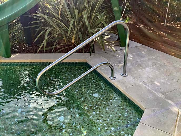 February 2023 - New Safety Hand Rail installed on the West side Pool entry Stairs.