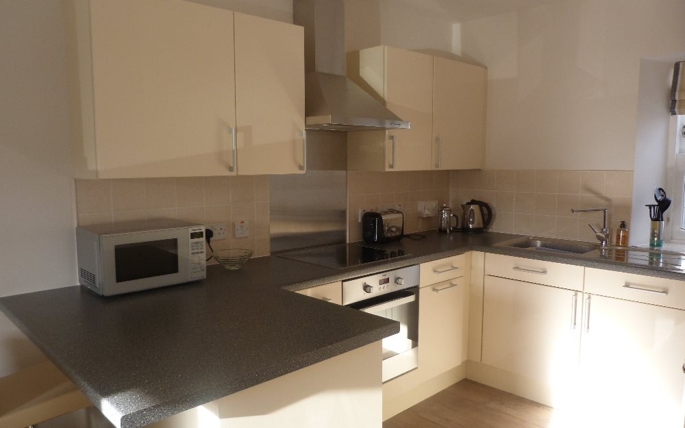 Fully equipped kitchen with integrated appliances