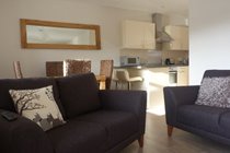 Open plan living and dining area