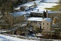 Kettlewell Town Head bridge in winter