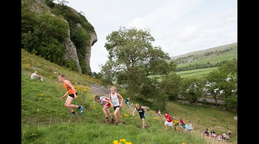 Kilnsey Show junior fell runners