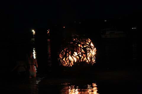Trellis Bay - sculpture by night