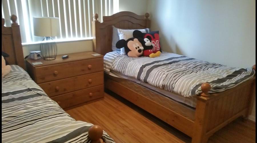 Mickey Mouse Twin Room - Mickey Mouse themed room, iPod dock, flatscreen cable TV/DVD combo