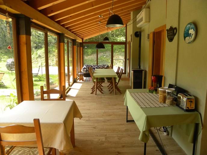 the veranda for breakfast and relaxing