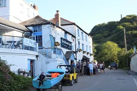 The Driftwood Spars Pub en route back from the beach
