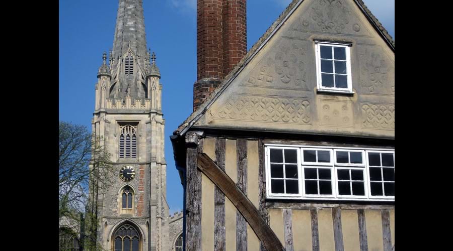 Example of decorative pargetting on house in the High Street