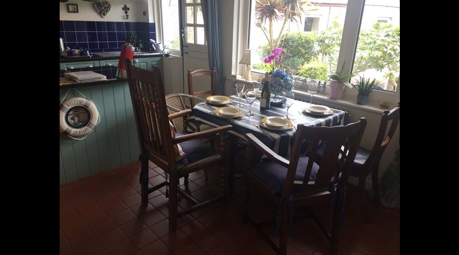 Social dinner/ kitchen with beautiful sea & valley views