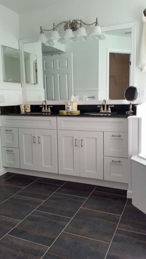 His and her granite sinks