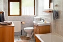 Main bathroom with bathtub