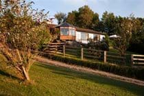 View from garden to house