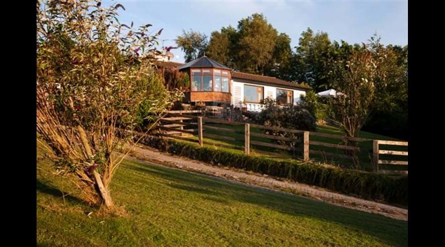 View from garden to house