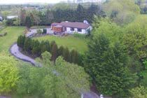 Aerial picture of house and garden