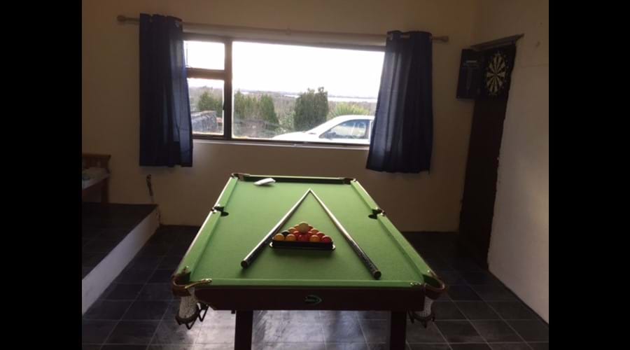 Our Games Room with pool table and darts board