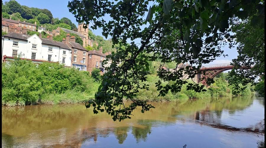 Ironbridge View Townhouse is the second on the right. Stunning view of the Iron Bridge from the lounge and bedroom