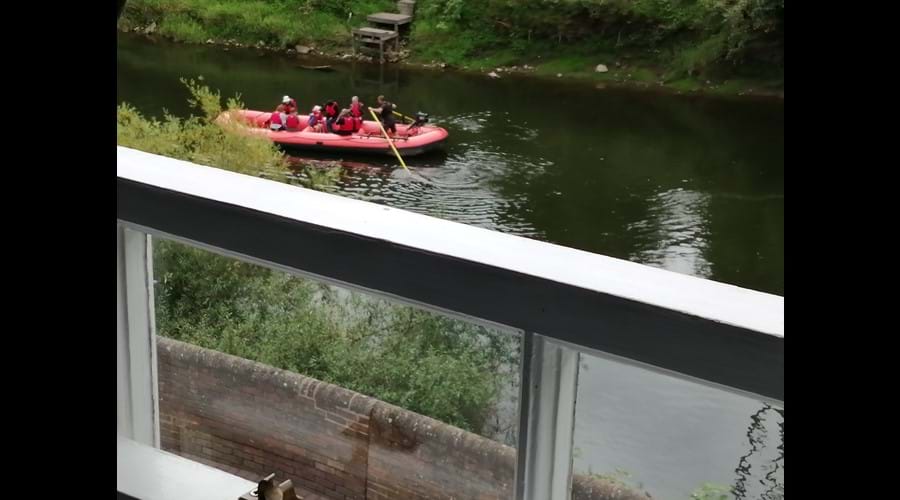 Lovely watching the raft go by from the bedroom window