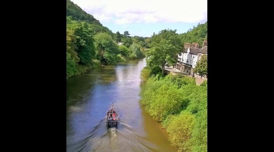 VIEW FROM THE IRON BRIDGE - TOWNHOUSE IS THE FIRST WHITE HOUSE